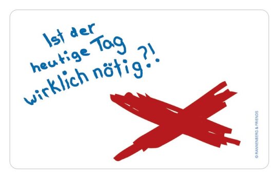 Robustes Schneidebrettchen / Frühstücksbrettchen Rannenberg & Friends "Der heutige Tag"