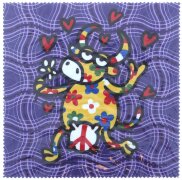 La Kelnet Microfasertuch - Comic - Verliebte Kuh lila