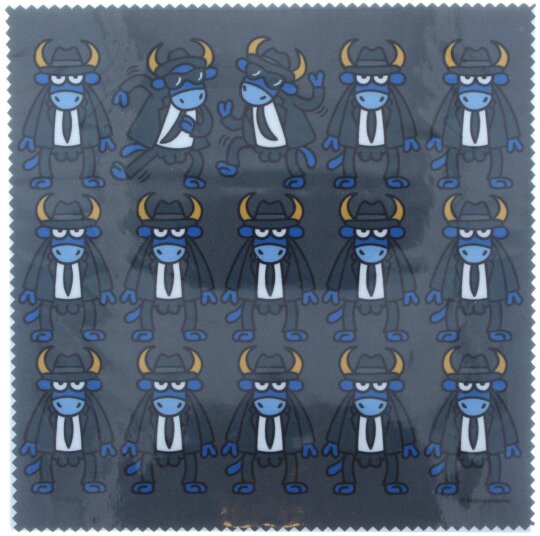 La Kelnet Microfasertuch - Comic - Bullen mit Anzug  grau