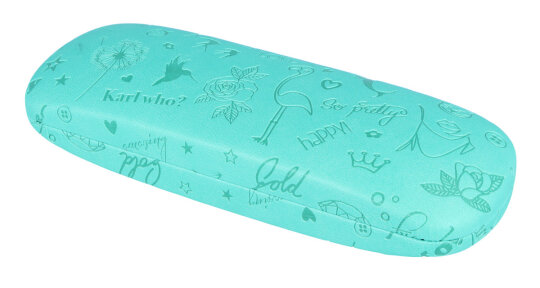 fesches Brillenetui PRETTY mit Metallscharnier in mint