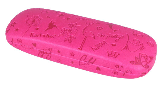 fesches Brillenetui PRETTY mit Metallscharnier in pink
