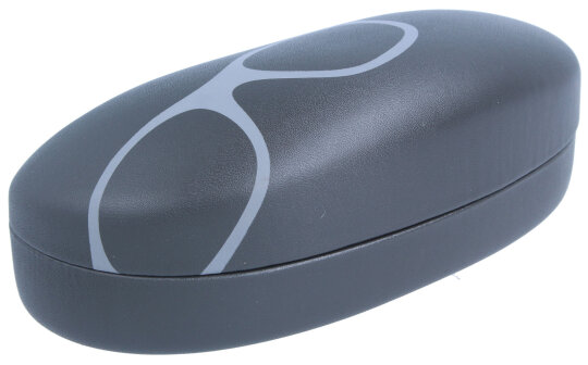 Brillenetui COLUMBIA in Grau mit Metallscharnier für stark gebogene Brillen