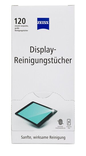 ZEISS Display-Reinigungstücher (120 Stk.) zur schonenden & gründlichen Reinigung Ihres Tablets