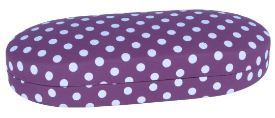 schönes Brillenetui DOTTI mit Metallscharnier in violett