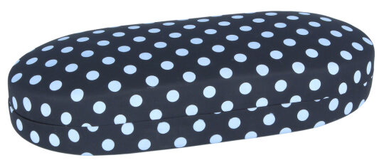 schönes Brillenetui DOTTI mit Metallscharnier in schwarz