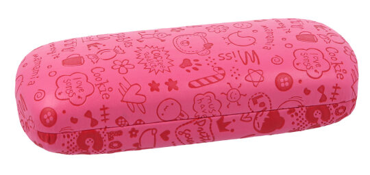 süßes Brillenetui KIDDER für Kinder in Pink-Lila mit Prägung