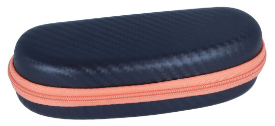 modernes Kinder-Brillenetui JELLY BEANS mit Reißverschluss schwarz / orange