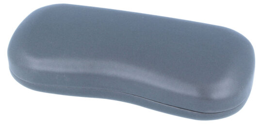Elegantes Brillenetui CHELTENHAM mit  Metallscharnier im Lederlook in dunkelgrau