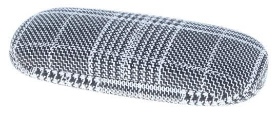 schönes Retro-Brillenetui WELLINGTON mit Metallscharnier weiß - schwarz