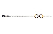 Stilvolle Brillenkette in Silber mit dekorativen...