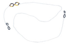 Stilvolle Brillenkette in Silber mit dekorativen...