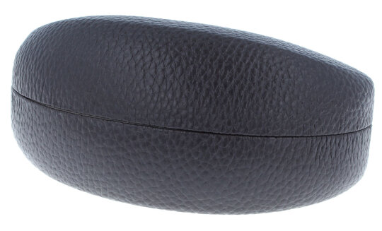 edles Brillenetui mit Metallscharnier für stark gebogene Brillen in braun