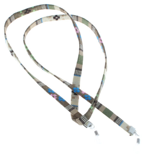 Brillenband im Ethno-Look: Flach, breit und aus Baumwolle - Ein stilvolles Accessoire Braun