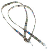 Brillenband im Ethno-Look: Flach, breit und aus Baumwolle...