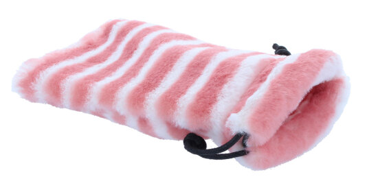 Superweicher Brillenetui-Beutel SMOOTH mit Zugband in Rosa