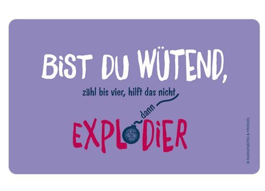 Robustes Schneidebrettchen / Frühstücksbrettchen Rannenberg & Friends "Bist du wütend"