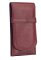 Edles Leder - Stecketui mit Seitenfalte und Überschlag in Bordeaux