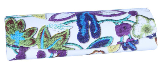 wunderschönes Halbhartes Brillenetui im Blumendesign " BLOSSOM " in Lila