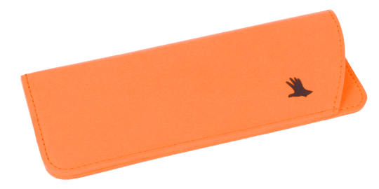 weiches Einstecketui für Brillen aus Moosgummi in orange