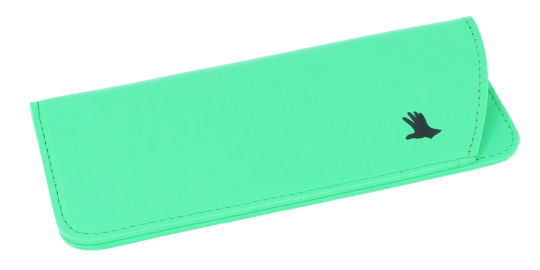 weiches Einstecketui für Brillen aus Moosgummi in grün