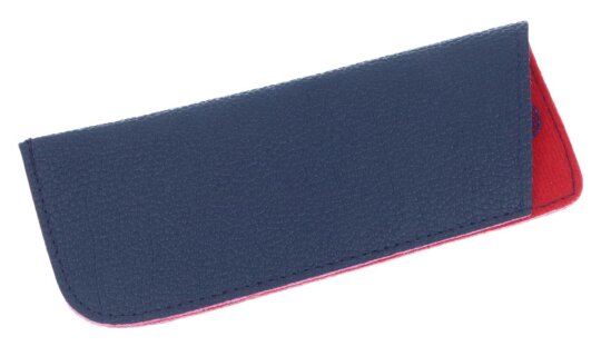 elegantes Brillen-Einstecketui in Blau - Rot
