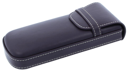 robustes Einsteck-Brillenetui - GREGOR - mit Clip in braun