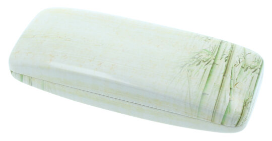 Hübsches Hartschalenetui "DENISE" mit Metallscharnier und Bambusmotiv