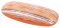 harmonisches gänzendes Streifen-Brillenetui ESMERALDA mit Metallscharnier in orange