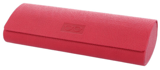 Stabiles Struktur-Brillenetui LOREAN mit Prägung in rot