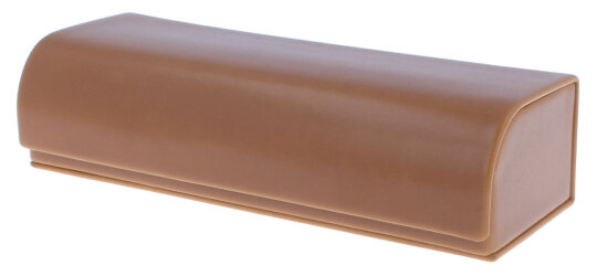 Schönes Brillenetui UTHA in hellbraunem Lederlook mit Magnetverschluss