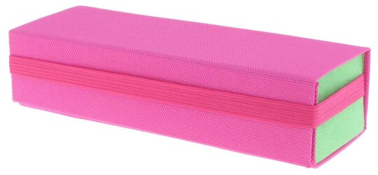 smartes Falt-Brillenetui FRENCH in pinker Leinen-Optik