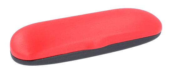 schönes Brillenetui mit Silky-Bezug "SAWU" in rot