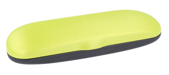 schönes Brillenetui mit Silky-Bezug "SAWU" in apfelgrün