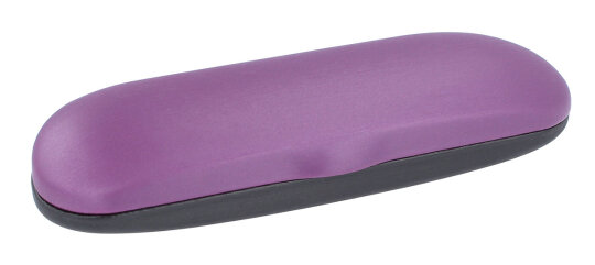 schönes Brillenetui mit Silky-Bezug "SAWU" in brombeer