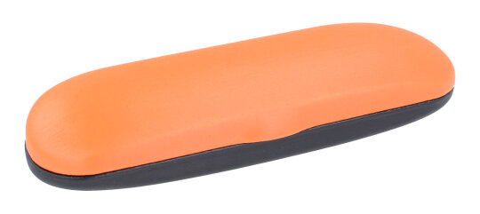 schönes Brillenetui mit Silky-Bezug "SAWU" in orange