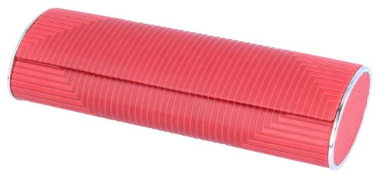 Ovales Brillenetui mit Prägung und Magnetverschluss - NINE in Rot