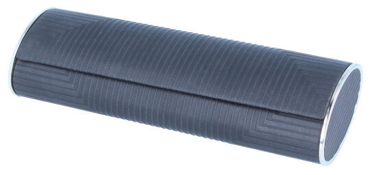 Ovales Brillenetui mit Prägung und Magnetverschluss - NINE in Schwarz