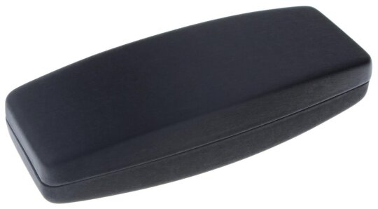 schwarzes Hartschalen-Brillenetui mit Silky-Bezug "MAX"