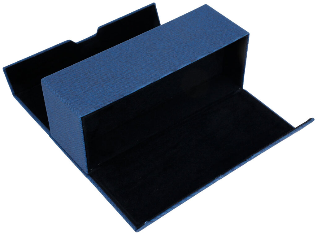 Paule & Knopf Brillenetui Duett Voyage - Doppeltes Brillenetui Mit Magnetverschluss Blau