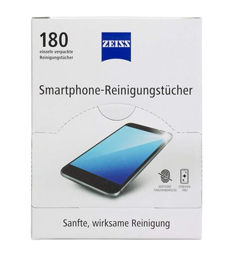 ZEISS Smartphone-Reinigungstücher - Box mit 180 Stk.