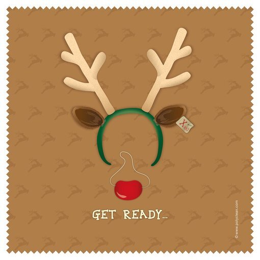 Polyclean Microfasertuch mit Motiv Weihnachten "Get Ready"