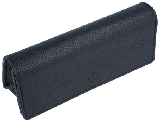 schönes, taschenförmiges Etui "CANNES" aus genarbtem Kunstleder in schwarz