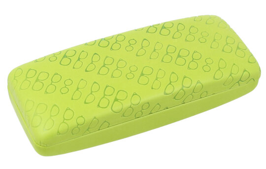 schönes Brillenetui MAURITIUS JOY - KOLLEKTION mit Prägung in apfelgrün