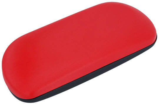 Schönes Silkybezug-Brillenetui "CAPRI"  für große Fassungen in Rot