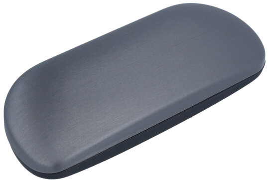 Schönes Silkybezug-Brillenetui "CAPRI"  für große Fassungen in Grau