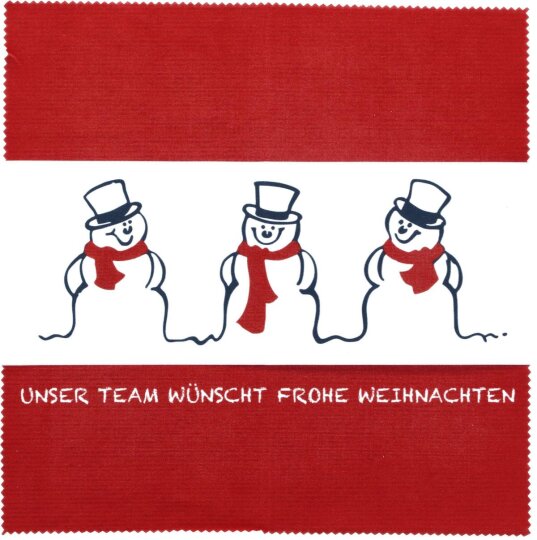 Microfasertuch mit Motiv "Schneemänner-Team"