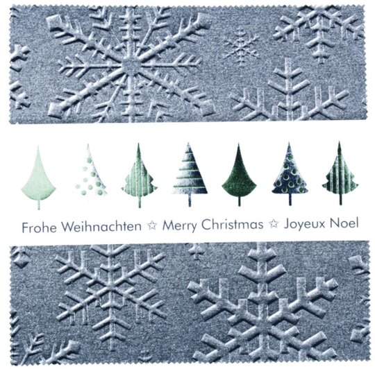 Microfasertuch mit Motiv "Schneekristalle"