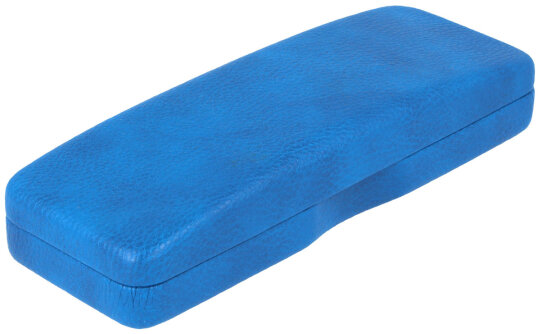 Schönes Hartschalenetui mit Kunstlederbezug in Blau - MURANO