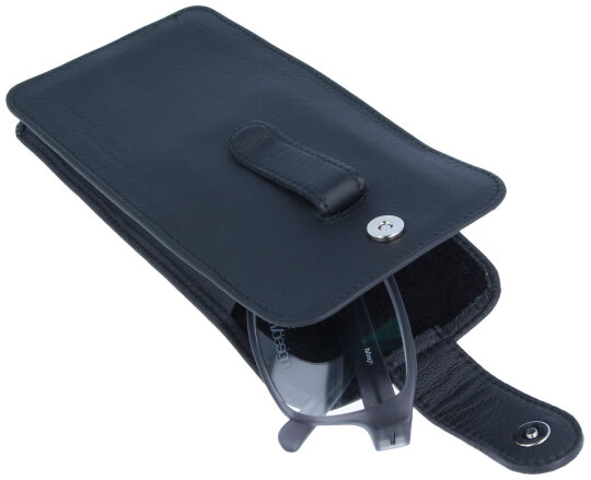 großes Leder-Stecketui aus echtem Rindsleder - NATHAN