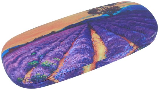 schönes Hartschalen-Brillenetui mit Motiv - LAVENDELFELD